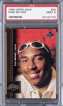 1996-97 Upper Deck #58 Kobe Bryant Rookie Card - PSA MINT 9